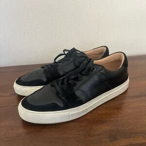Greats The Court Black Leather Sneakers